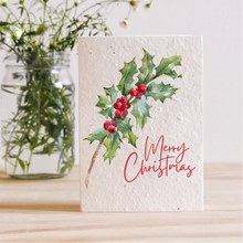 Load image into Gallery viewer, HOLLY JOLLY CHRISTMAS - PLANTABLE GREETING CARD