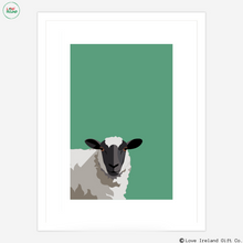 Load image into Gallery viewer, What Are Ewe Looking At!? – Green Sheep Print