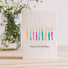 Load image into Gallery viewer, HAPPY BIRTHDAY CANDLES - PLANTABLE SEED CARD