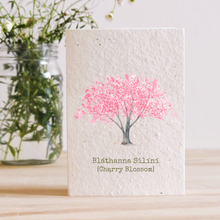 Load image into Gallery viewer, CHERRY BLOSSOM - BLÁTHANNA SILÍNÍ - PLANTABLE SEED CARD