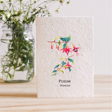 Load image into Gallery viewer, FIÚISE - FUSCHIA -PLANTABLE SEED CARD