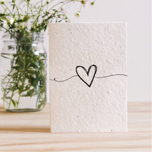 Load image into Gallery viewer, MINIMAL HEART - PLANTABLE SEED CARD