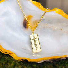 Load image into Gallery viewer, Grá – Love – Ogham necklace – Irish sterling silver jewellery
