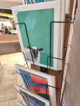 Load image into Gallery viewer, The Sheep – Green mini framed Irish print on a shop display
