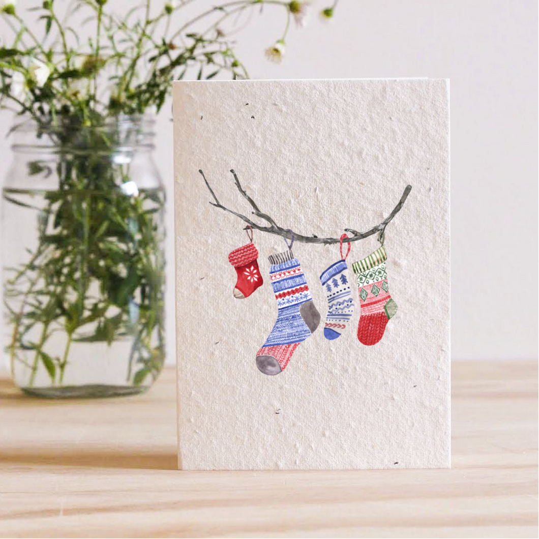 STOCKINGS - PLANTABLE GREETING CARD