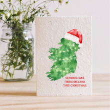 Load image into Gallery viewer, Sending Grá from Ireland this Christmas – Ireland map plantable Christmas seed card
