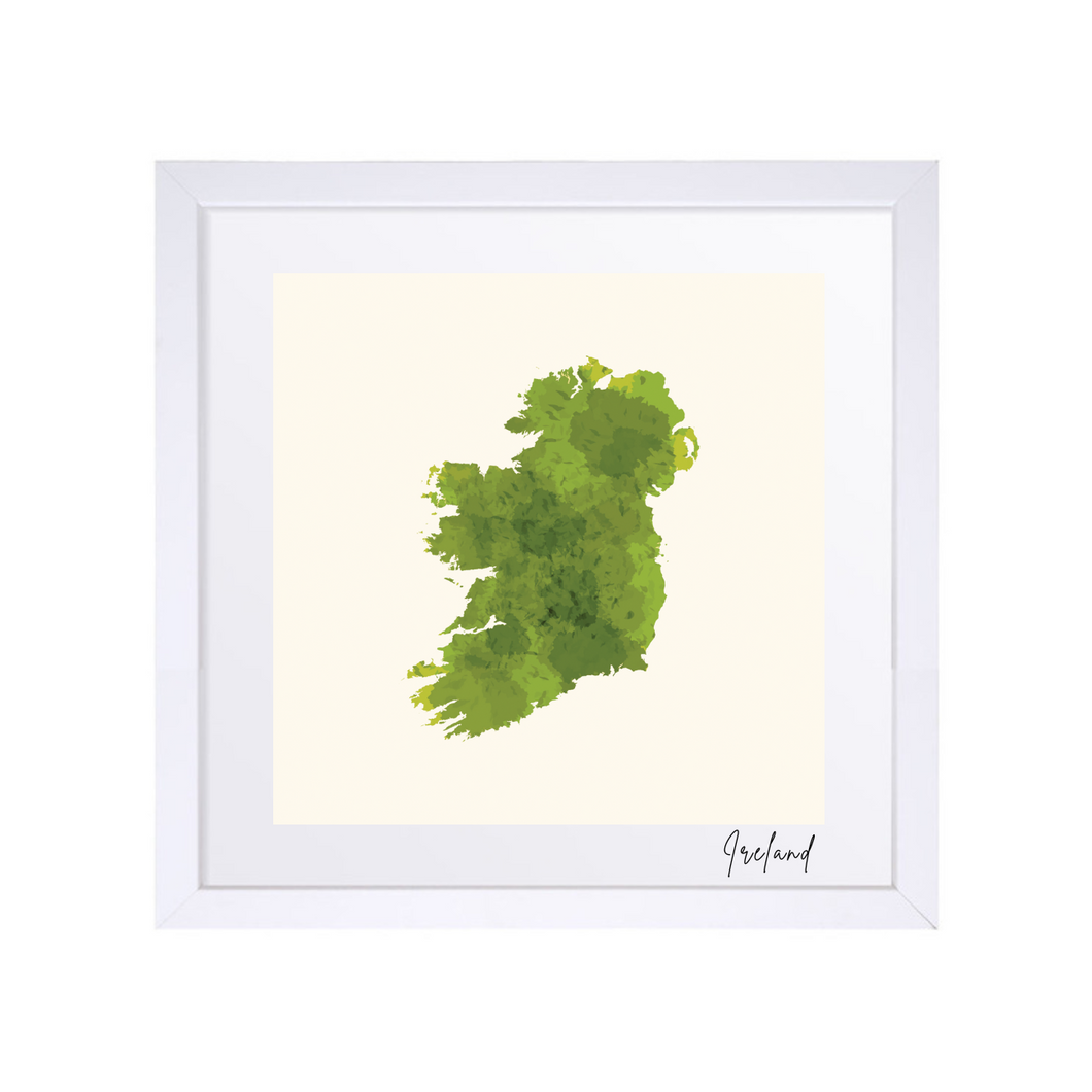 IRELAND MAP - WATERCOLOUR