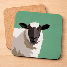 Load image into Gallery viewer, Sheep Green pot stand – Irish sheep design with cork backing
