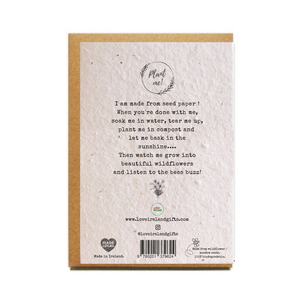 SENDING LOVE FROM IRELAND - PLANTABLE SEED CARD