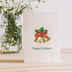 HAPPY CHRISTMAS BELLS - PLANTABLE SEED CARD
