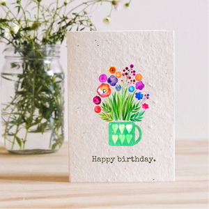 HAPPY BIRTHDAY - PLANTABLE SEED CARD