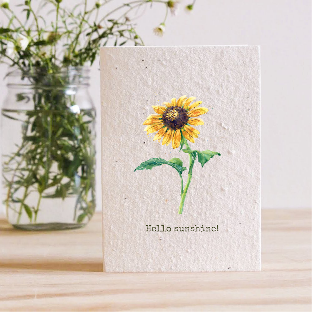 HELLO SUNSHINE - PLANTABLE SEED CARD