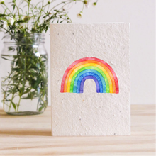 Load image into Gallery viewer, WATERCOLOR RAINBOW - PLANTABLE SEED CARD

