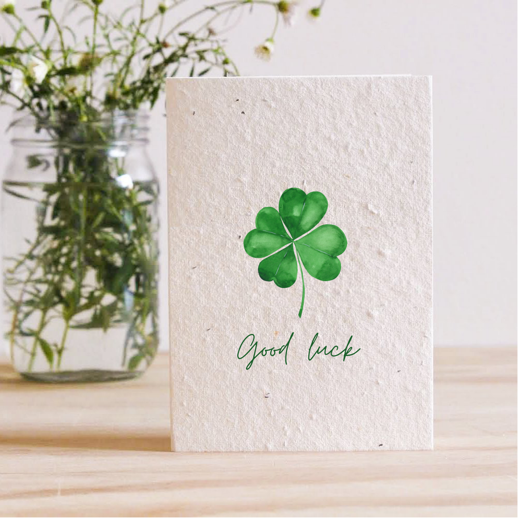GOOD LUCK - PLANTABLE SEED CARD