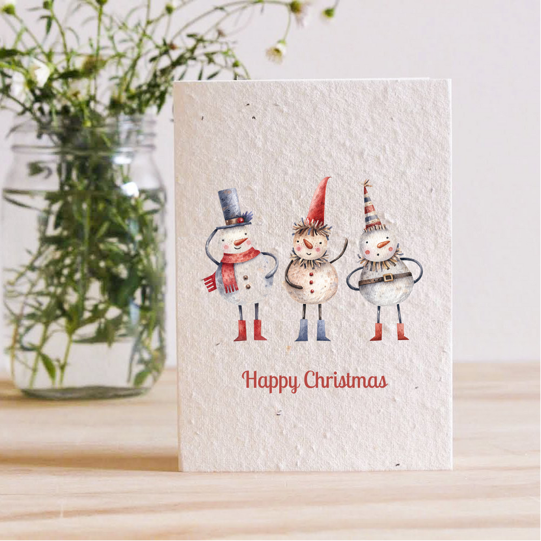 SNOWMEN - PLANTABLE SEED CARD