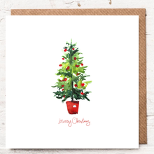 Load image into Gallery viewer, MERRY CHRISTMAS - WATERCOLOUR CHRISTMAS TREE

